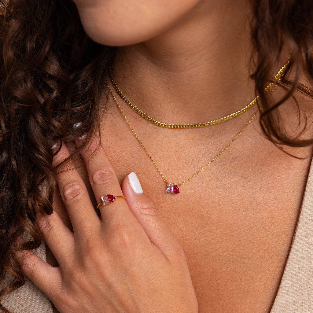 Two-Stone Birthstone Necklace