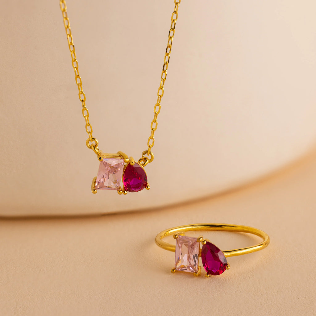 Two-Stone Birthstone Necklace