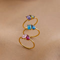 Dainty Two-Stone Promise Ring