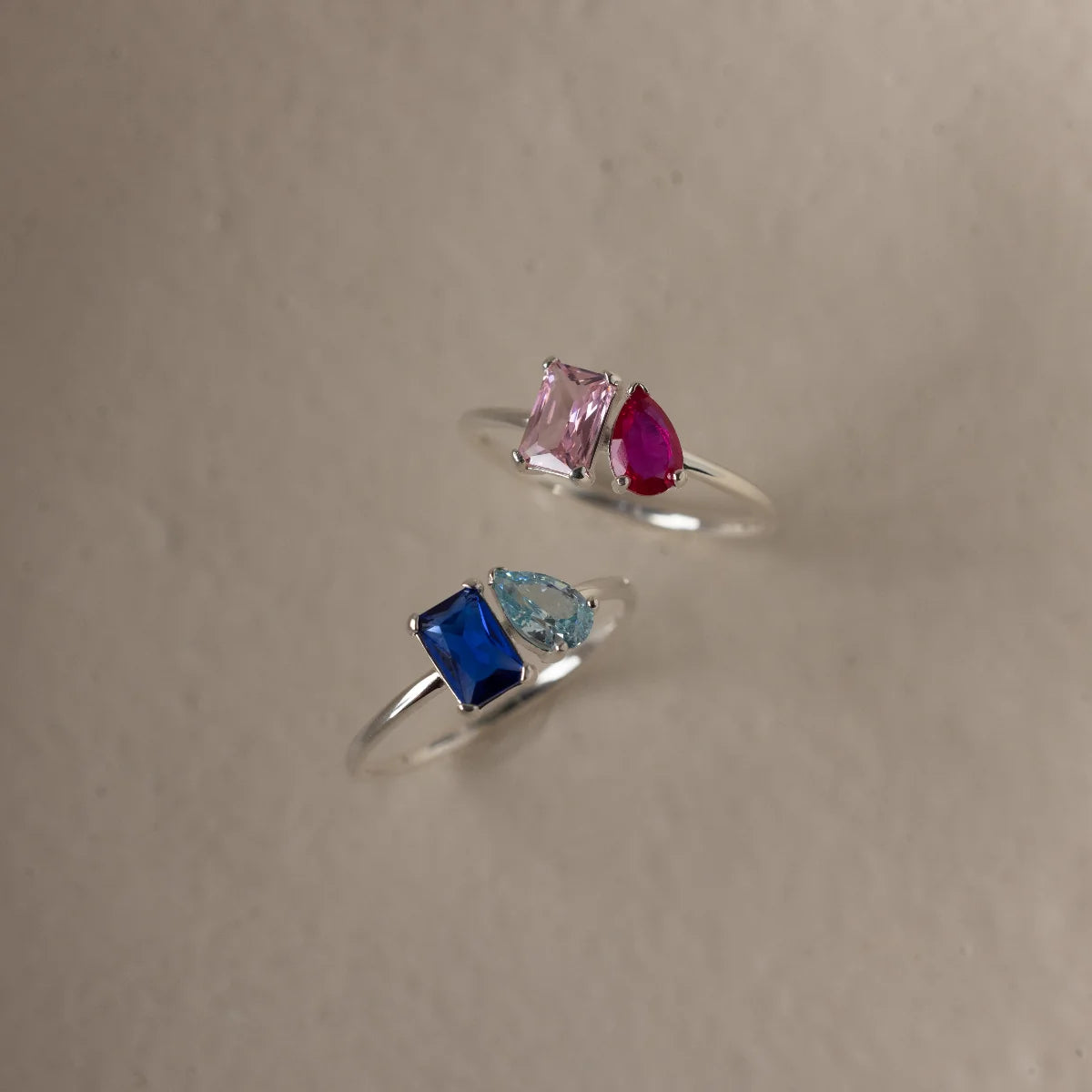 Two-Stone Birthstone Promise Ring