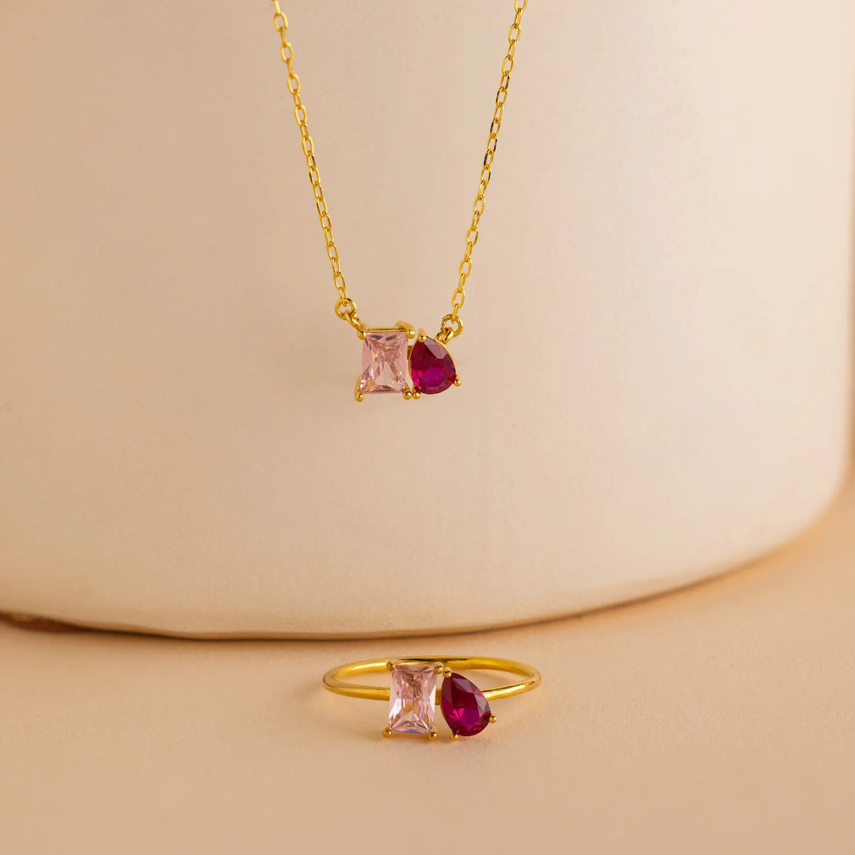 Two-Stone Birthstone Promise Ring