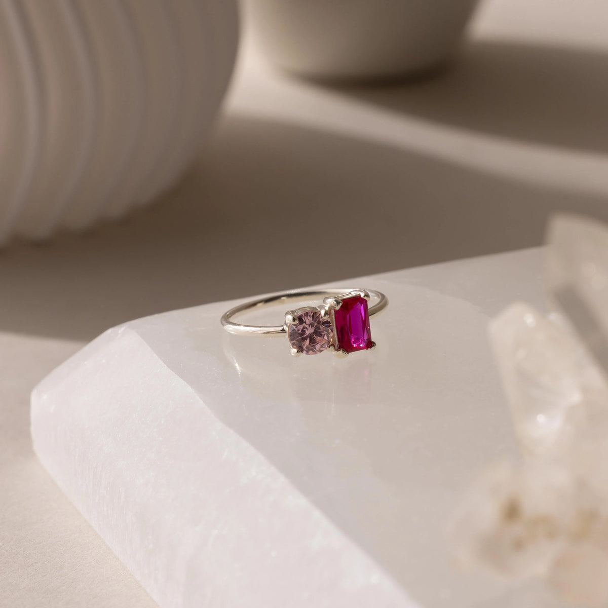 Two-Stone Engagement Ring for Women