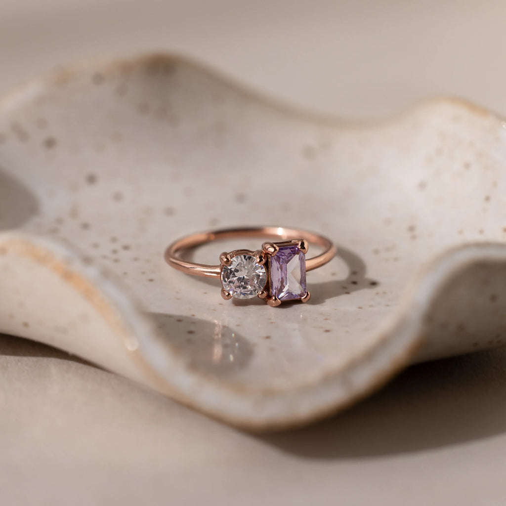 Two-Stone Engagement Ring for Women