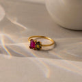 Oval Two-Stone Promise Ring