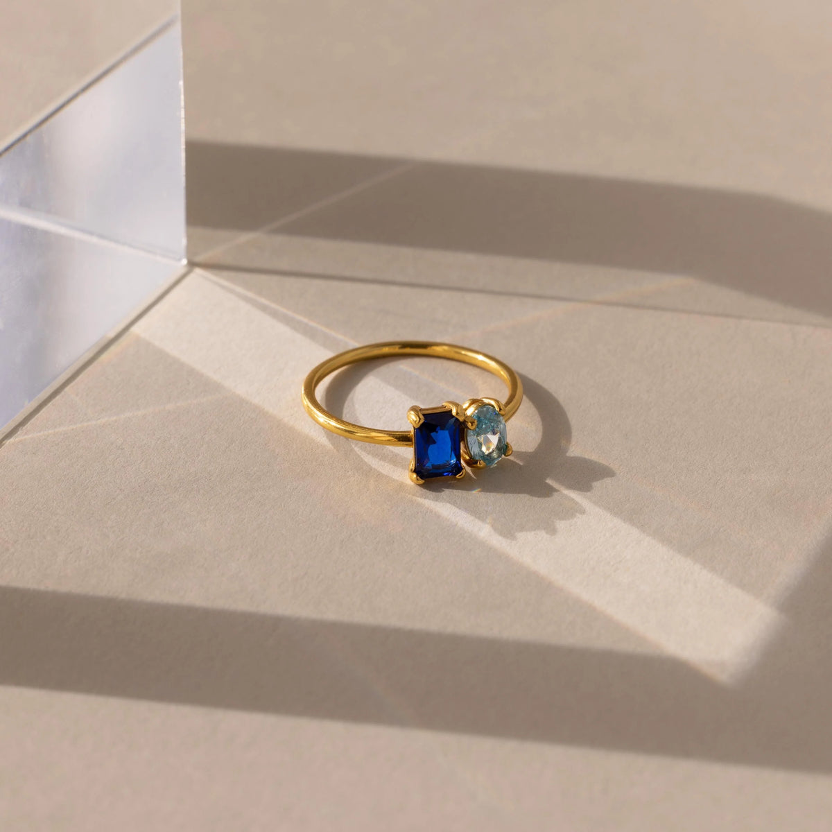 Oval Two-Stone Promise Ring