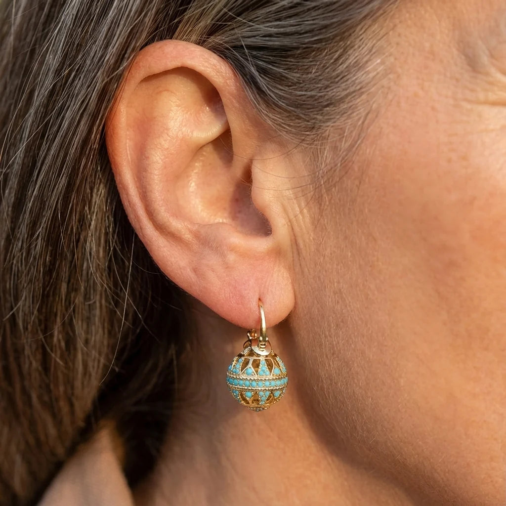 Filigree Ball Drop Earrings