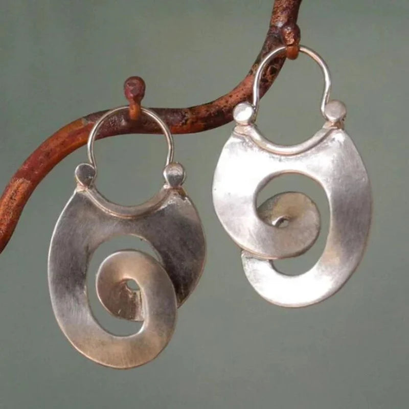 Vintage Swirl Statement Earrings