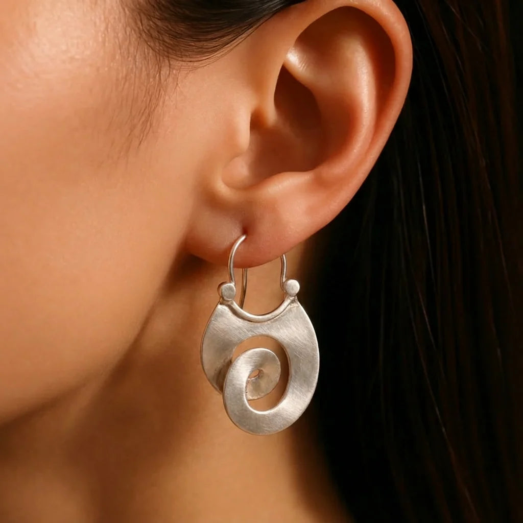Vintage Swirl Statement Earrings