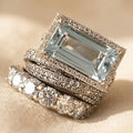 Vintage Blue Stone Rings Set