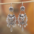 Vintage Floral Chandelier Earrings