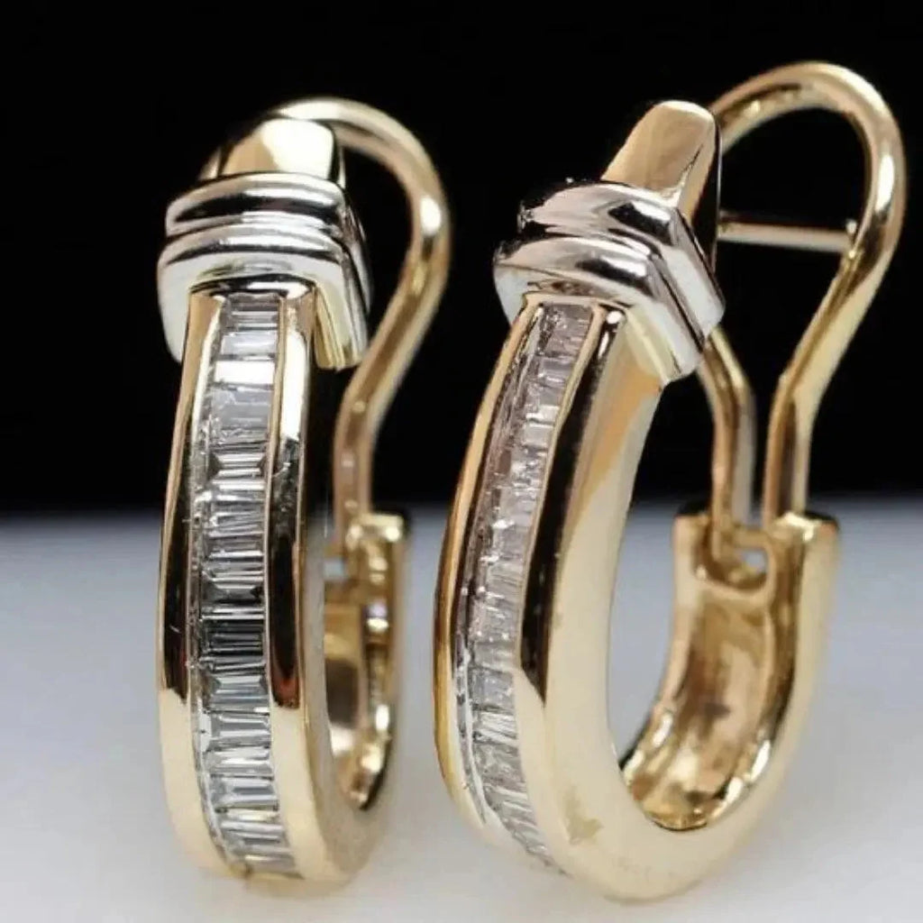Vintage Pavé Hoop Earrings