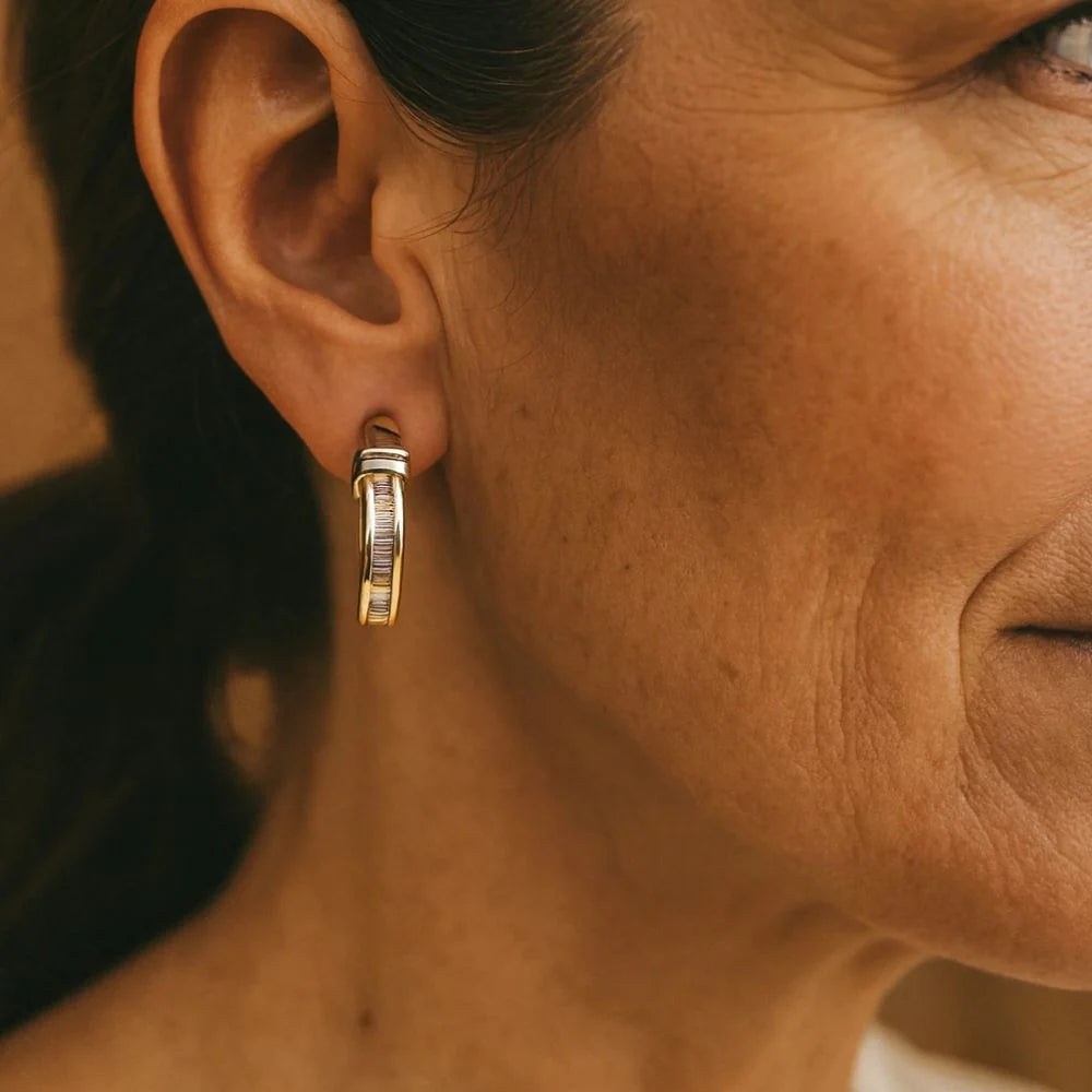 Vintage Pavé Hoop Earrings