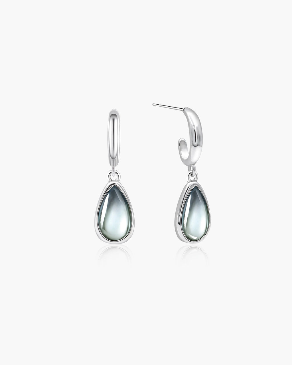 Blue Teardrop Drop Earrings