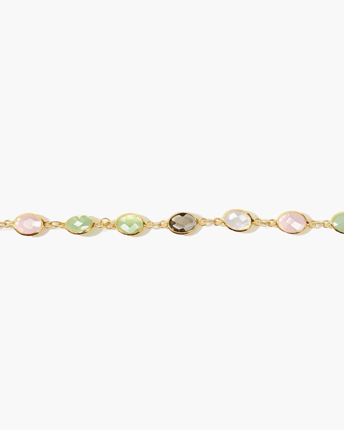 Pastel Stone Chain Bracelet