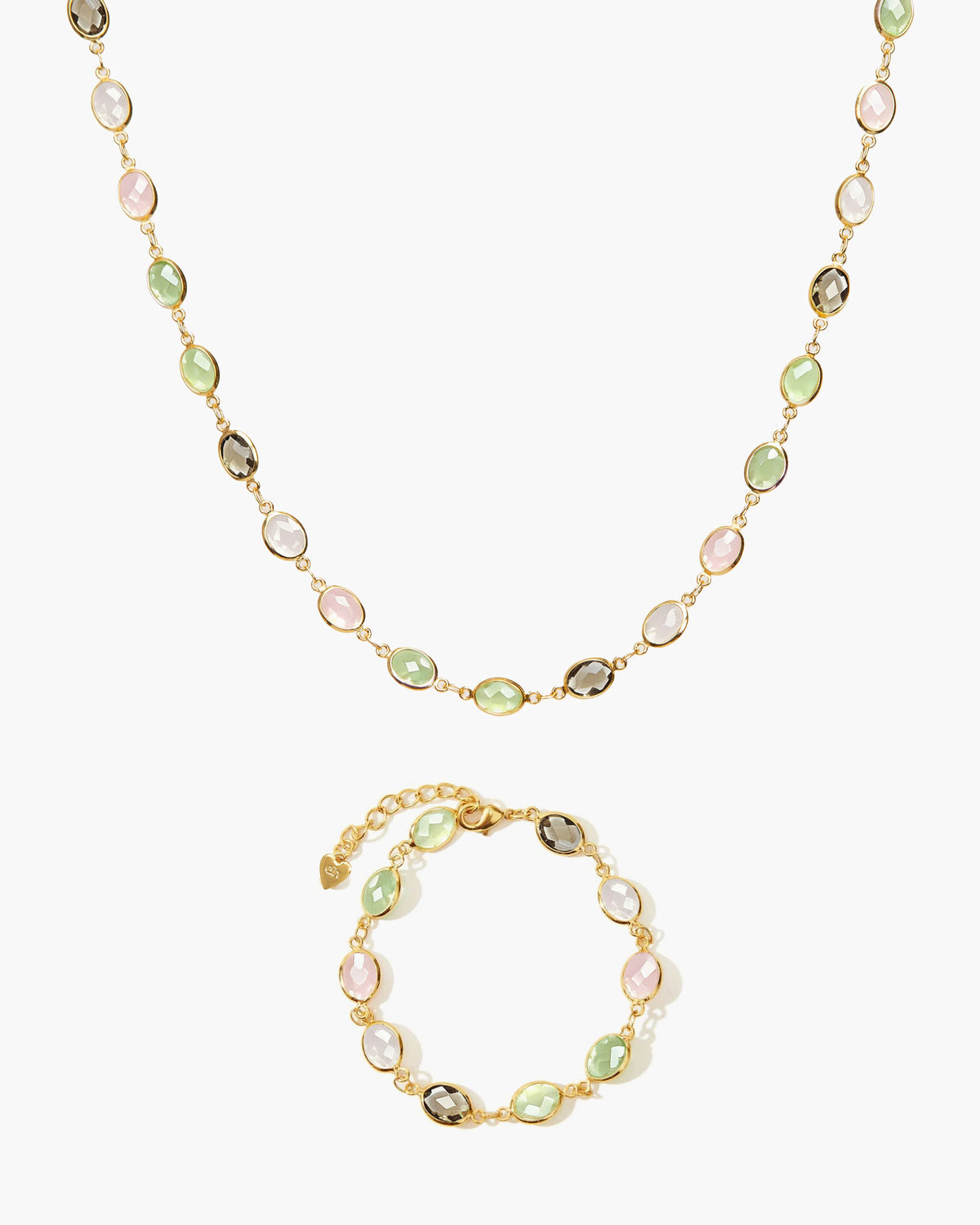 Pastel Stone Chain Bracelet