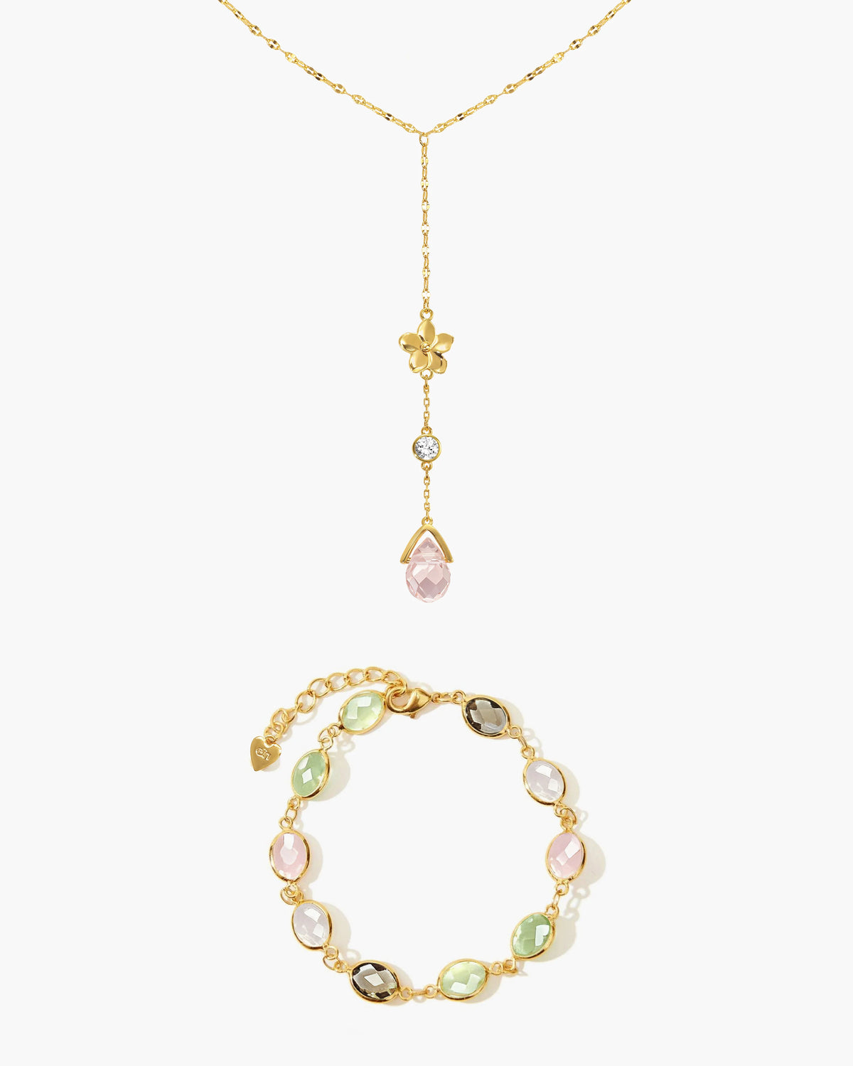 Pastel Stone Chain Bracelet