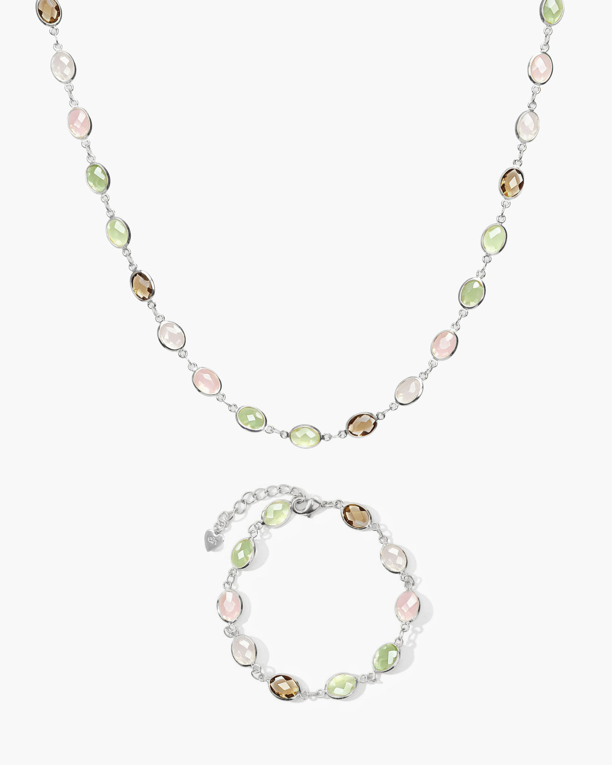 Pastel Stone Chain Bracelet