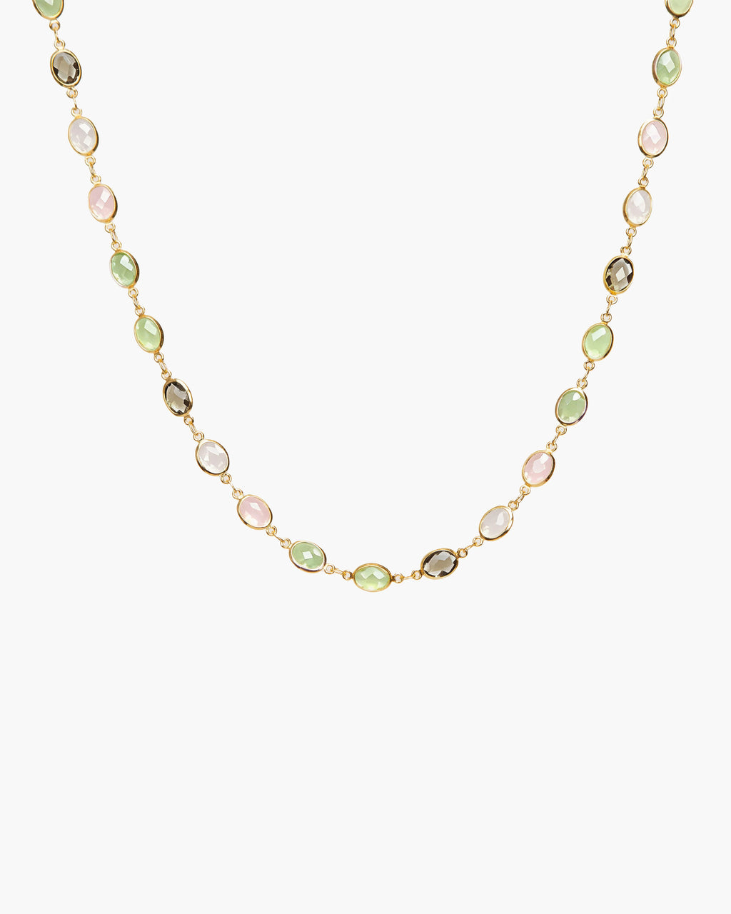 Pastel Stone Station Necklace