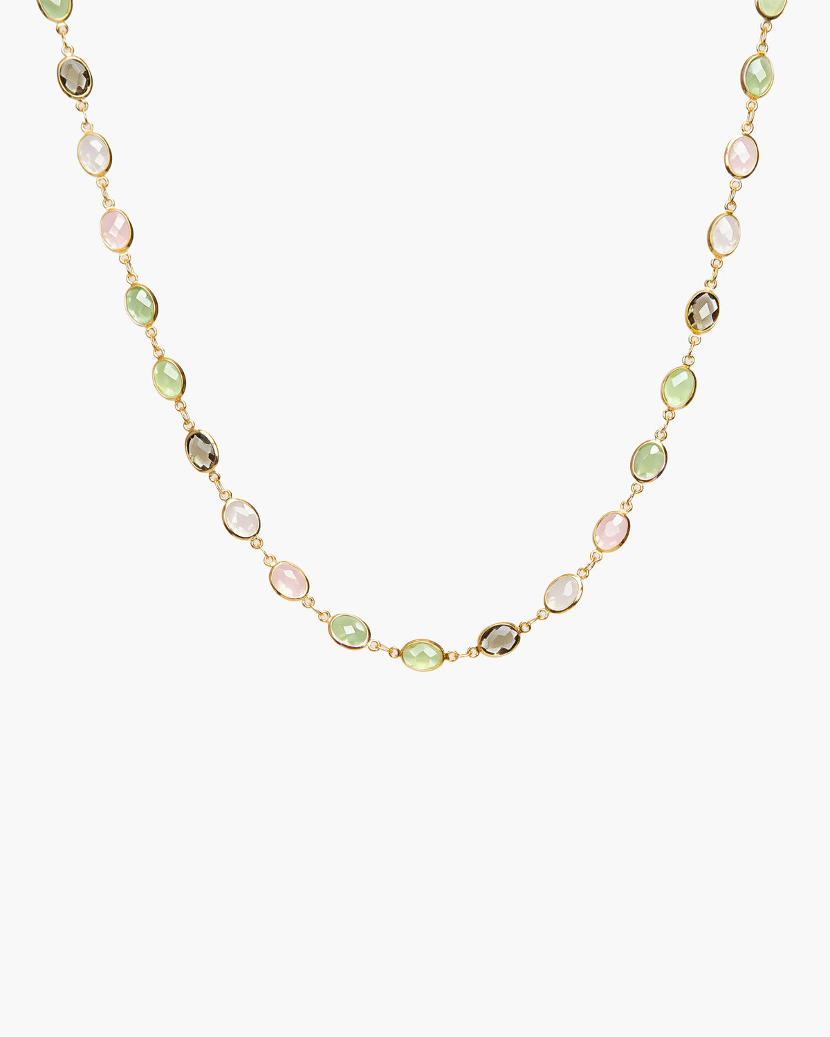 Pastel Stone Station Necklace