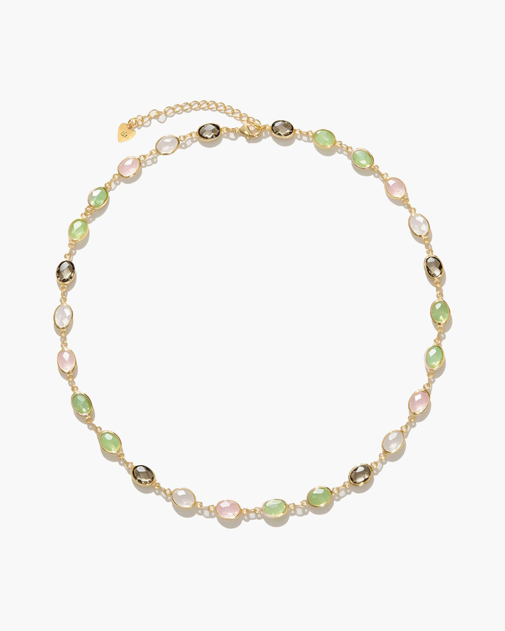 Pastel Stone Station Necklace