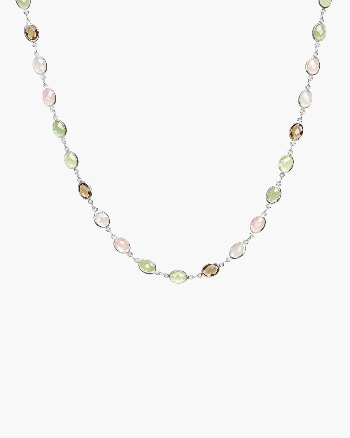 Pastel Stone Station Necklace
