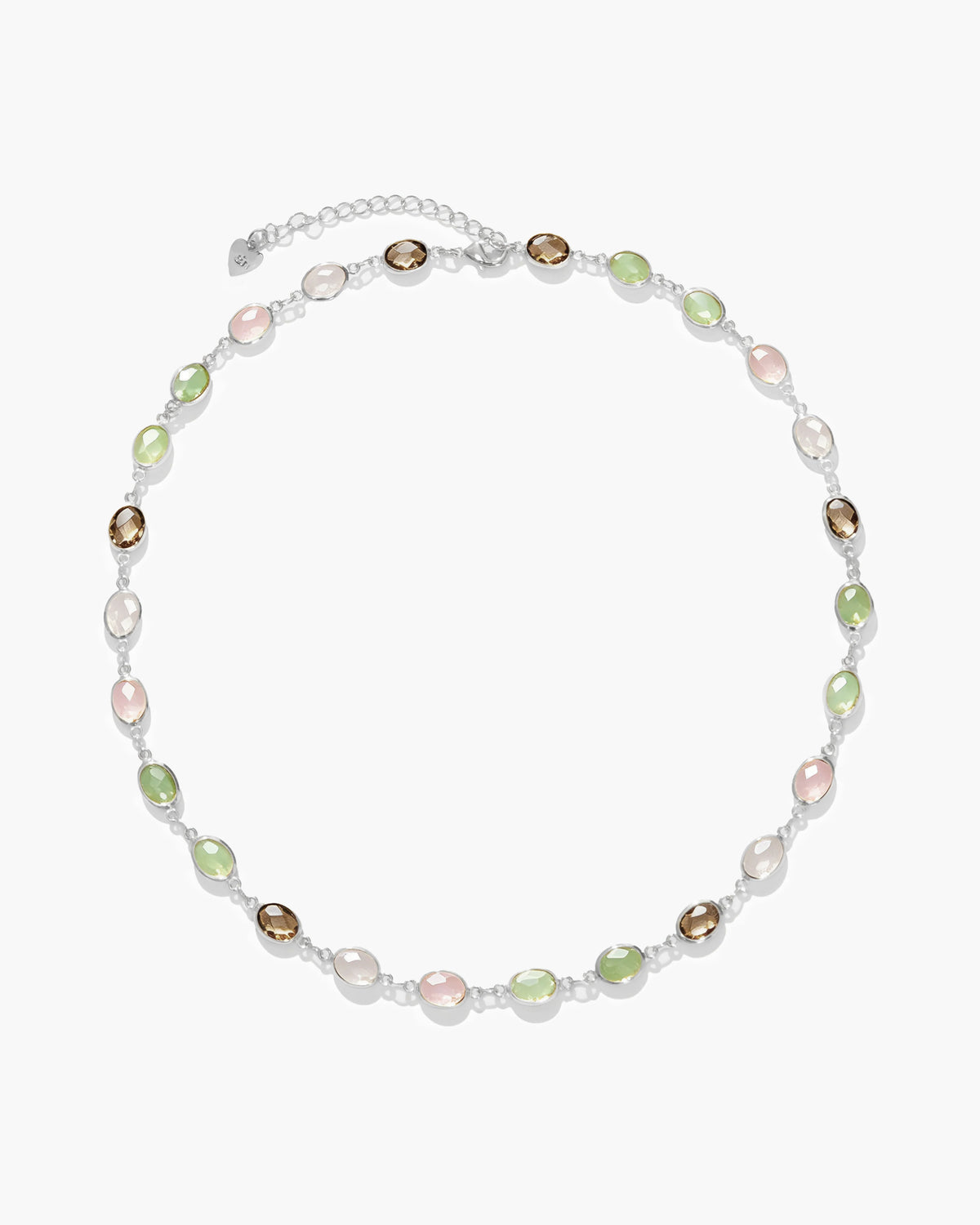 Pastel Stone Station Necklace