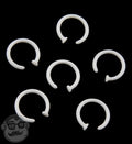 Flexible White Nose Ring Hoop