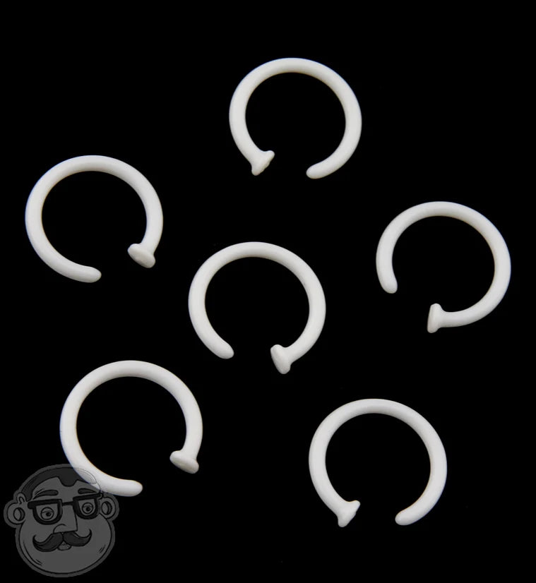 Flexible White Nose Ring Hoop
