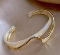 Iridescent Stone Bangle Bracelet